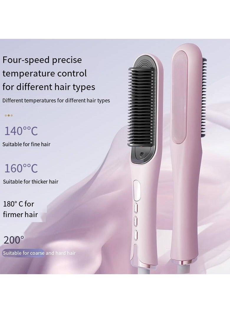 general Mini Ionic Straightening Comb – Travel-Friendly Straightener & Curler for Men/Women, Dual-Use Hair Styling Tool - Image 2