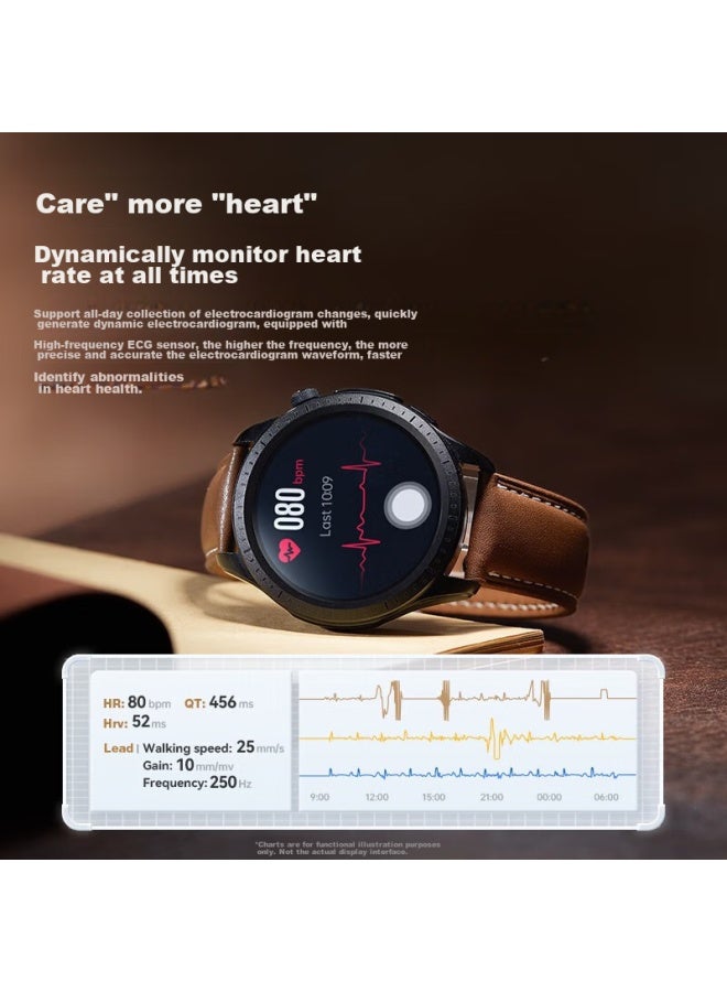 Didoe56s Max Blood Pressure And Blood Sugar Watch, Risk Assessment, Ecg, Smart Watch For Middle-aged And Elderly Men And Women, Blood Glucose Meter, Blood Oxygen, Heart Rate, Sleep, Health, Fitness Tracker - Image 4