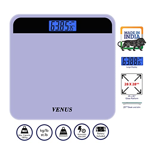 Venus (Made in India) Electronic Digital Personal Bathroom Weight Machine for Body Weight upto 180 kg Weighing Scale with 24 Months Warranty - Image 5