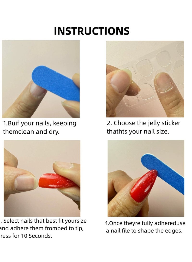 Goolsky أظافر صناعية طويلة مدببة فاخرة باللون الأسود الداكن لجرأة جريئة - Image 2