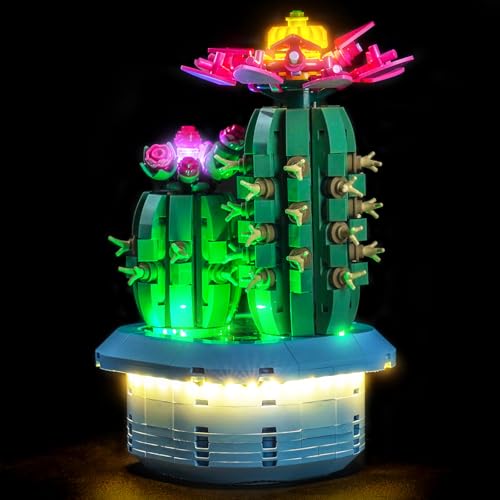 LocoLee Customized Light kit Compatible with Lego 11509 Flowering Cactus No Actual Model Only Lights LED Lighting Accessories Compatible with Lego Cactus 11509 - Image 1