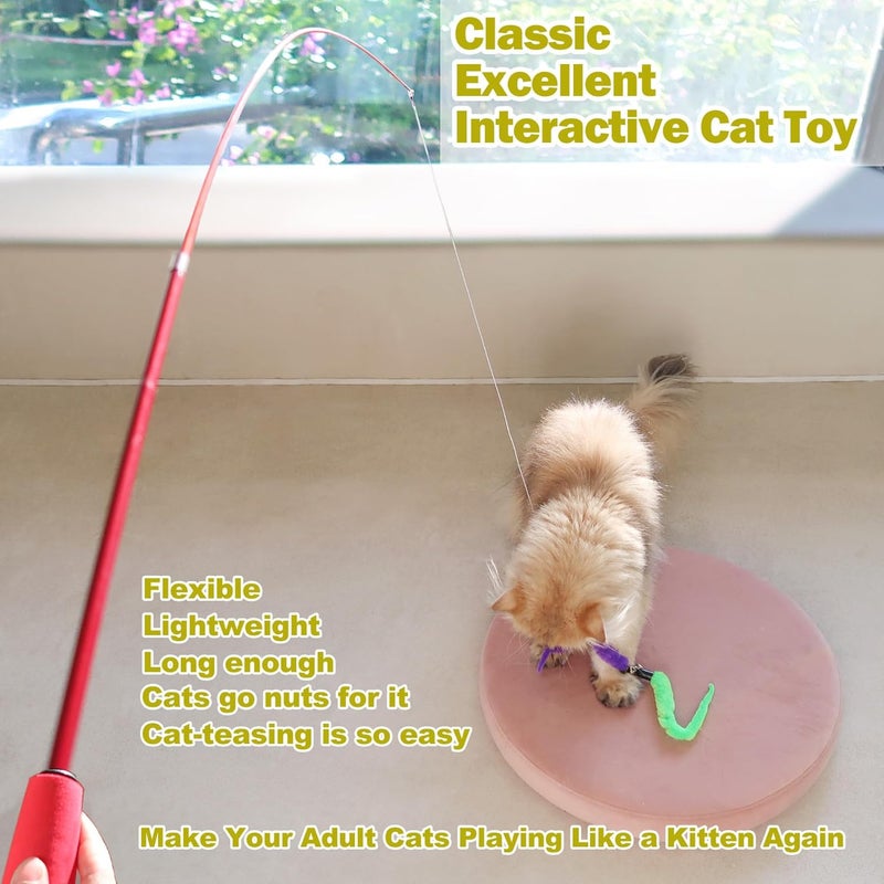 AIN Cat Toys Kitten Toys Assortments, 27PCS Variety Toy Set Including Cat Feather Teaser Wand - Image 2