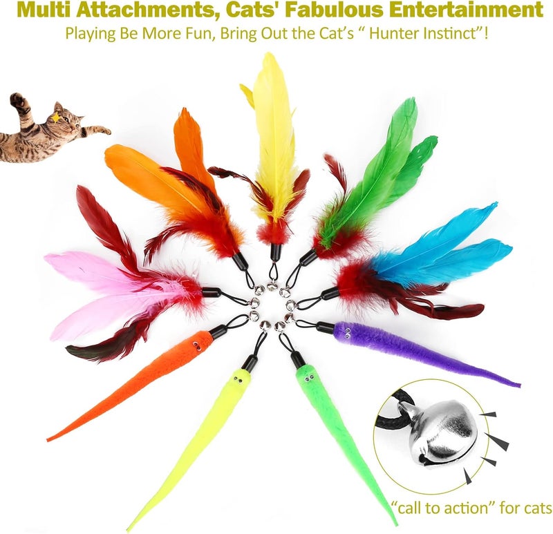 AIN Cat Toys Kitten Toys Assortments, 27PCS Variety Toy Set Including Cat Feather Teaser Wand - Image 5