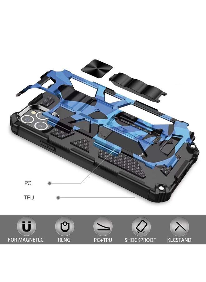 The Bros Phone Case For iPhone 11 Pro Max Camouflage Armor Shockproof TPU + PC Magnetic Protective Phone Case with Holder  - Image 3