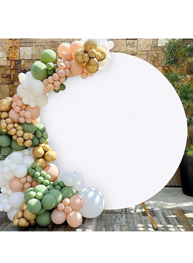 2m White Circle Backdrop Cover Round Fabric Photo Background for Photography Fabric Round Backdrop Cover Party Birthday Wedding Baby Shower  - Image 3