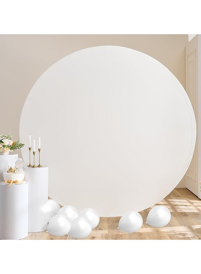 2m White Circle Backdrop Cover Round Fabric Photo Background for Photography Fabric Round Backdrop Cover Party Birthday Wedding Baby Shower  - Image 4