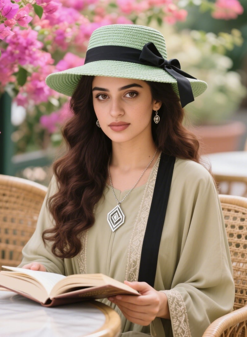 loyal Summer Women's Sun Hat Black Ribbon Bow Wide Brim Hat Adult Basin Hat Female Sun Protection Folding - Image 2