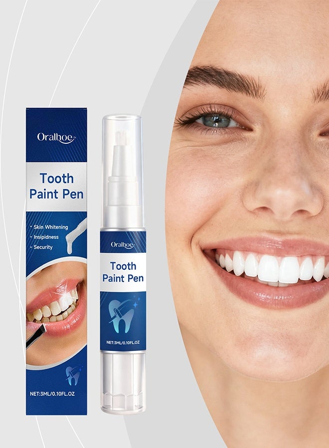 ORALHOE Instant Whitening Dental Lacquer,Tooth Polish Uptight White, Whitening Tooth Paint, Paint Enamel, Instant Teeth for Polish Stain Removal - Image 1