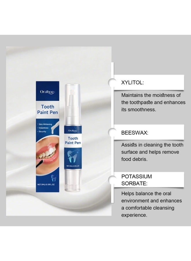 ORALHOE Instant Whitening Dental Lacquer,Tooth Polish Uptight White, Whitening Tooth Paint, Paint Enamel, Instant Teeth for Polish Stain Removal - Image 4