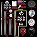 TONIFUL 4 Set Burgundy Red Black Silver Balloon Stand Centerpiece Table Decorations for Graduation Decoration 2026Christmas Party DecorationCasinoHalloweenNew YearAnniversaryBirthday Decorations - Image 4