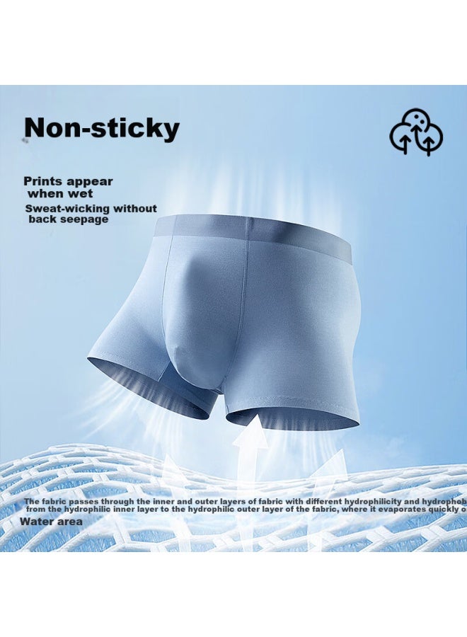 Sevfun Qisefang Modal Underwear For Men, 7a Antibacterial Seamless Boxer Briefs With Cotton Gusset, Breathable Ice Silk, 3-pack, Dead Angle Shorts - Image 3