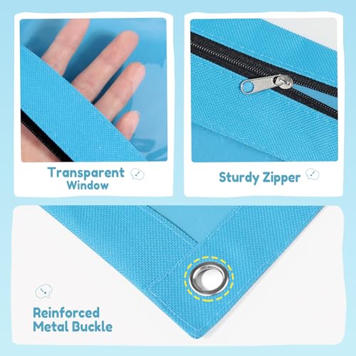 SUNEE Pencil Pouch for 3 ring binder, Pencil Bag for Binder with Zippers, Pink Pencil Case for Students Organizer, Pink - Image 3