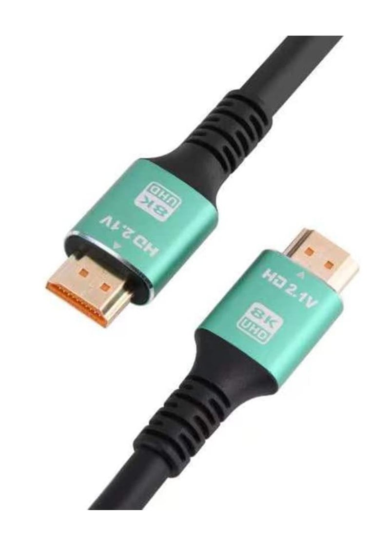 TIGER 2M 8K Ultra HD2.1V Premium High Speed HDTV HDMI Cable 48Gbps High Speed HDMI 8K 2.1V Connectors HD, HDR Video, ARC Support HDTV 8K HDMI Cable  - Image 1