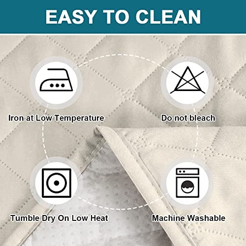Turquoize 100% Waterproof Sofa Covers Couch Cover Sofa Cover for Dogs Couch Protector Triple Non-Slip Sofa Slipcover for 3 Cushion Couch Furniture Protector for Pets, Kids,Dog (XL Sofa 78", Ivory) - Image 4