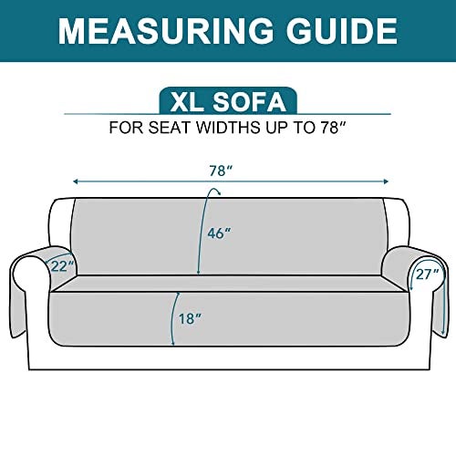 Turquoize 100% Waterproof Sofa Covers Couch Cover Sofa Cover for Dogs Couch Protector Triple Non-Slip Sofa Slipcover for 3 Cushion Couch Furniture Protector for Pets, Kids,Dog (XL Sofa 78", Ivory) - Image 5