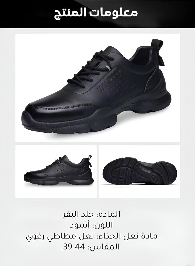 Hilyagems Men's Casual Lightweight Comfortable Leather Shoes - Image 5