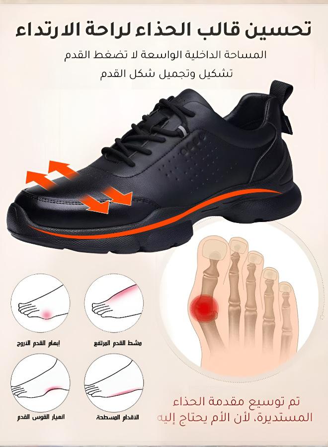 Hilyagems Men's Casual Lightweight Comfortable Leather Shoes - Image 4