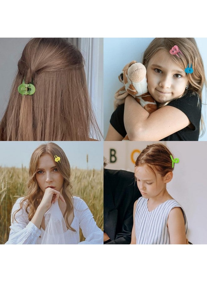 QUILBOOL Cross Claw Clips, Hair Claw Clips For Women & Girls, 2.2 Inch Small Hair Clips, Medium Rectangle Claw Hair Clip, Matte Banana Jaw Clips For Thin Half Hair 6 Pack (Multicolour) - Image 2