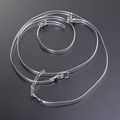 ROSENICE Transparent Shoelaces for Shoes - Multi-Color Tpu Strap Extender with Silver Buckle 23 62 Inch Anti-Loose Accessory for High Heels and Casual Footwear - Image 5