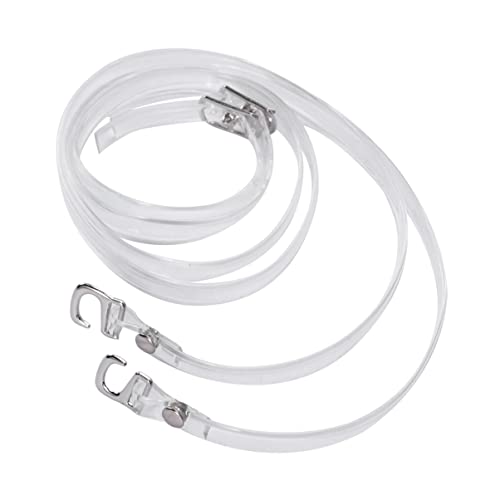 ROSENICE Transparent Shoelaces for Shoes - Multi-Color Tpu Strap Extender with Silver Buckle 23 62 Inch Anti-Loose Accessory for High Heels and Casual Footwear - Image 1