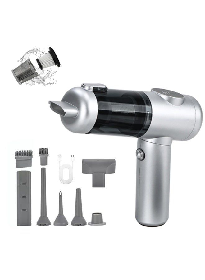 مكنسة كهربائية محمولة صغيرة لاسلكية بقوة 18000 باسكال وجهاز تنظيف بالهواء - تعمل ببطارية قابلة للشحن، مكنسة كهربائية لاسلكية قوية للسيارة للاستخدام المنزلي والمكتبي والإلكترونيات - Image 1