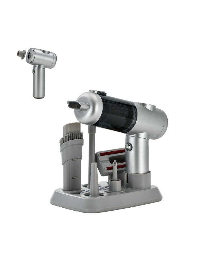 مكنسة كهربائية محمولة صغيرة لاسلكية بقوة 18000 باسكال وجهاز تنظيف بالهواء - تعمل ببطارية قابلة للشحن، مكنسة كهربائية لاسلكية قوية للسيارة للاستخدام المنزلي والمكتبي والإلكترونيات - Image 3