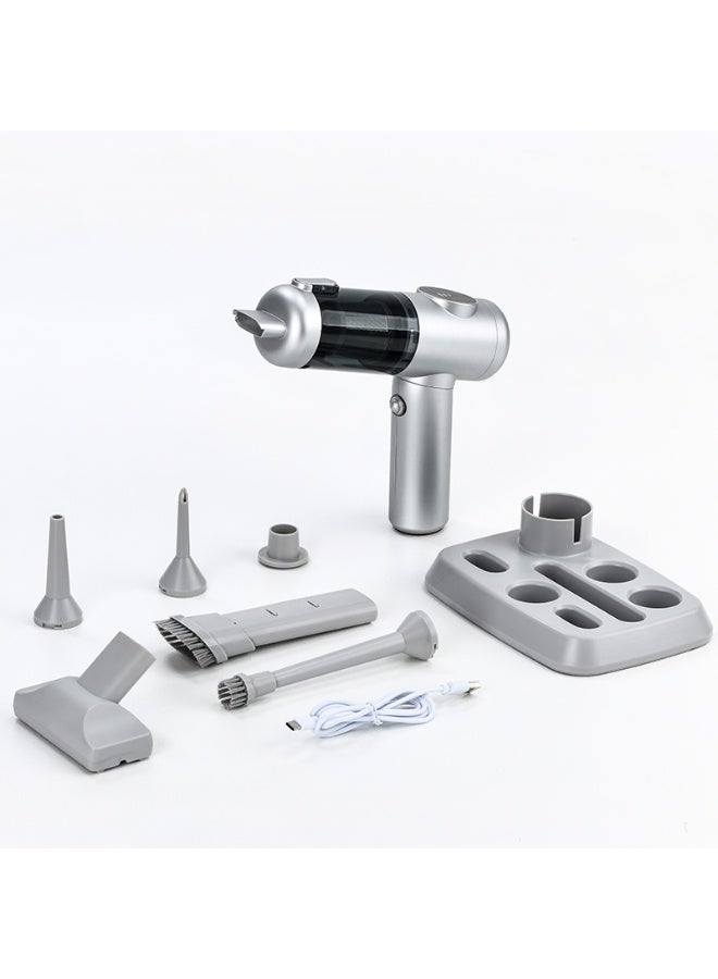 مكنسة كهربائية محمولة صغيرة لاسلكية بقوة 18000 باسكال وجهاز تنظيف بالهواء - تعمل ببطارية قابلة للشحن، مكنسة كهربائية لاسلكية قوية للسيارة للاستخدام المنزلي والمكتبي والإلكترونيات - Image 2