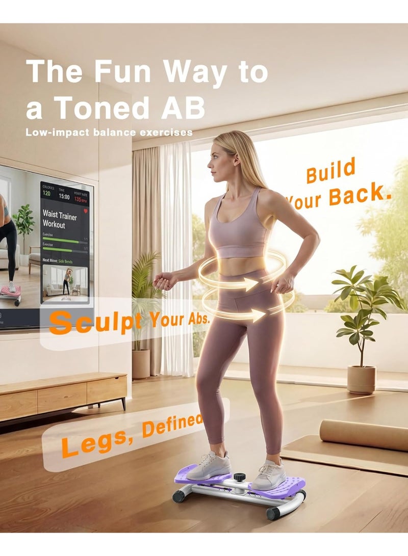 Bukela Waist Twister Machine Exercise, 326 lbs Ab Twister Board for Exercise, Home Gym, Balance Training & Fat Burning, Noiseless Workout Equipment for Women & Men - Twist Exercise Machine - Image 2