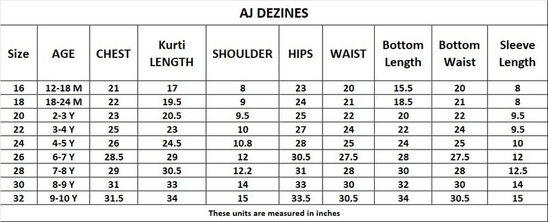 AJ DEZINES Kids Cotton 3/4th Sleeve Pink Kurta Sharara Set for Girls - Ethnic Wear | Festival Wear - Floral Printed, Regular Fit (G-1166-PINK-12-18M-16) - Image 4