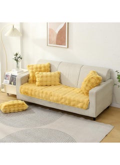 HOKIPO Premium Faux Rabbit Fur Sofa Seat Mats for L Shape and 1/2/3 Seater Sofa. Make Your Own Sofa Cover Set, Mat Length 90(D) x 120(L) cm, Honey Yellow (AR-5013-YLW) - pzsku/Z8978E60053F054B06ECEZ/45/_/1738306713/a0180858-75a0-4189-8078-f3b5d35221cb