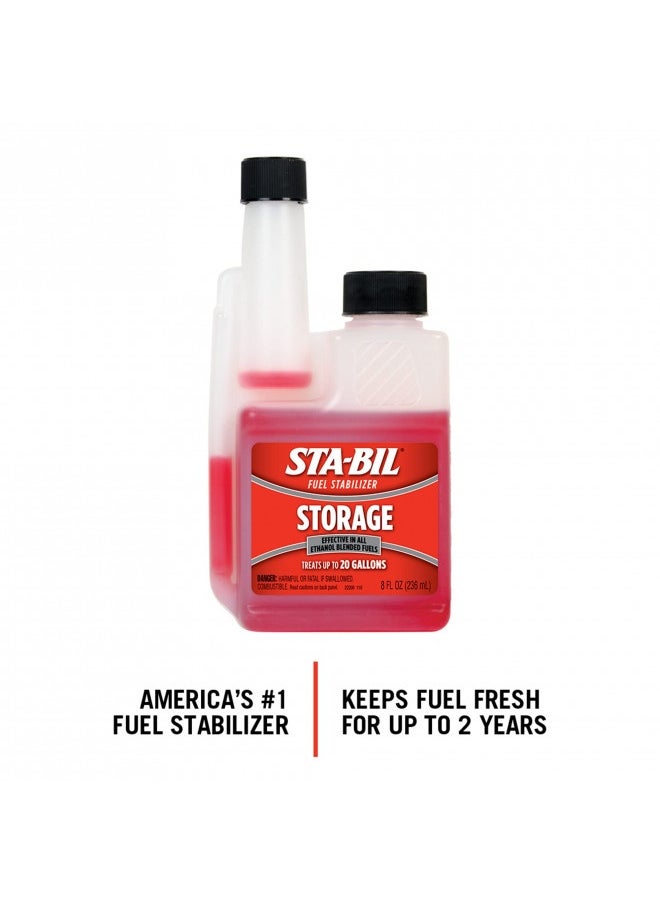 Generic Sta-Bil Storage Fuel Stabilizer - Guaranteed To Keep Fuel Fresh Fuel Up To Two Years - Effective In All Gasoline Including All Ethanol Blended Fuels - For Quick, Easy Starts, 8 Fl. Oz. (22208), Red  - Image 1