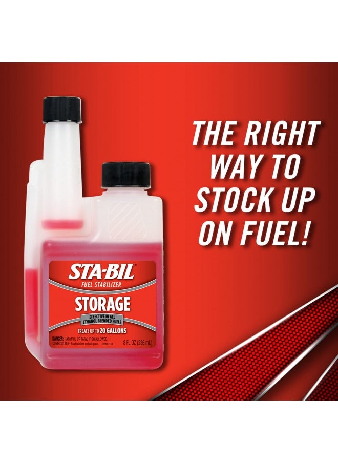 Generic Sta-Bil Storage Fuel Stabilizer - Guaranteed To Keep Fuel Fresh Fuel Up To Two Years - Effective In All Gasoline Including All Ethanol Blended Fuels - For Quick, Easy Starts, 8 Fl. Oz. (22208), Red  - Image 2