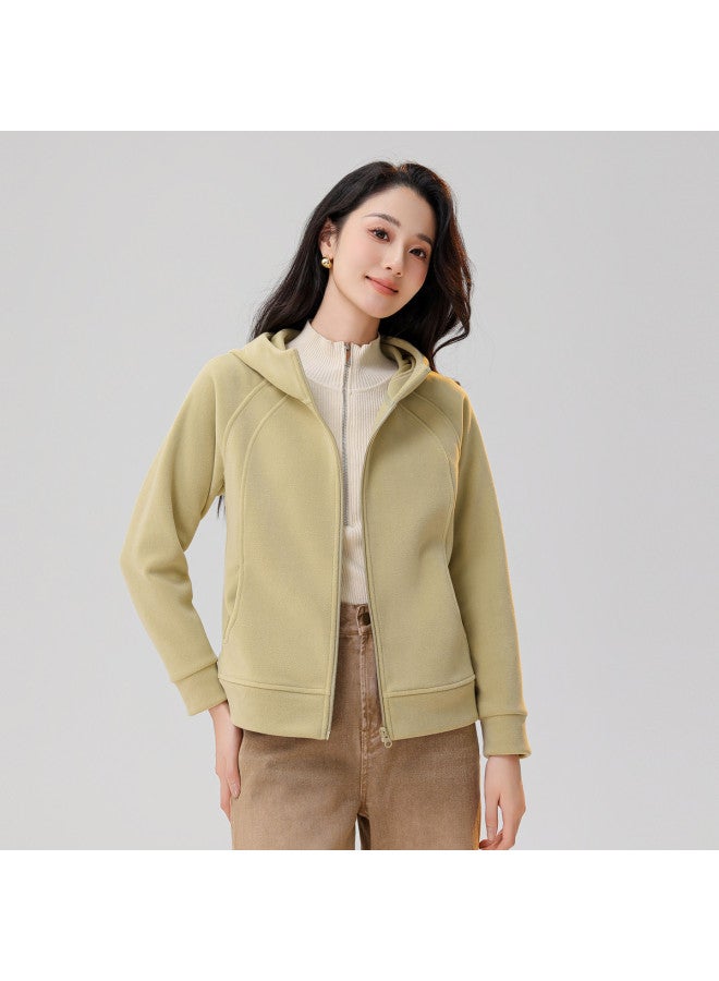 Flying in the snow Soft, Skin-friendly, Warm, Trendy, Minimalist Women's Hooded Jacket 2025 Spring/autumn New Women's Jacket - Image 3