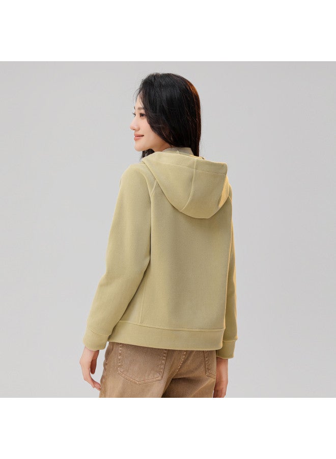Flying in the snow Soft, Skin-friendly, Warm, Trendy, Minimalist Women's Hooded Jacket 2025 Spring/autumn New Women's Jacket - Image 4