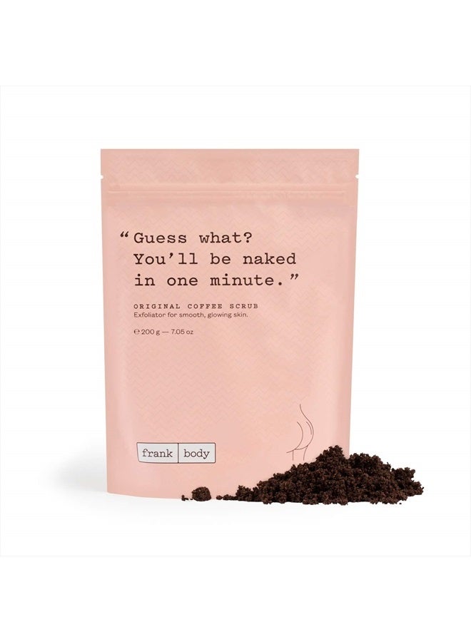 Frank Body Original Coffee Scrub, 7.05oz | Natural & Cruelty Free Exfoliating Body Scrub | Hydrating Vegan Scrub Skin Care For Stretch Marks, Acne, Cellulite | 1ct - Image 1