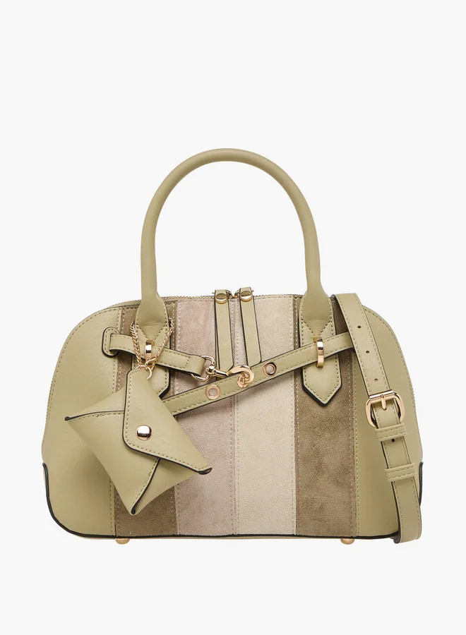 سيليست Colourblock Tote Bag with Double Handles and Detachable Purse