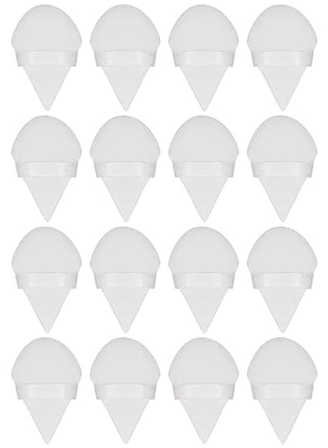 SUNISA Triangle Powder Puff Face Cosmetic Powder Puff Washable Reusable Bake Loose Powder Cosmetic Foundation Sponge Mineral Powder (100 Pcs White Triange Puff) - Image 2