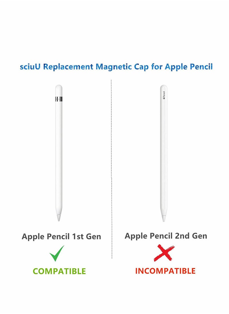 KASTWAVE Magnetic Replacement Caps for Apple Pencil 1st Generation, Stylus Pen Cap Protector Cap Fits for iPad Pro 10.5 inch 12.9 inch 9.7 inch Apple Pencil(2 Pack)  - Image 5