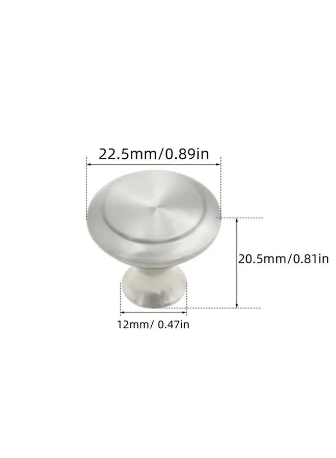 20 Pack Silvery Brushed Finish Modern Cabinet Handle Pulls Universal Type Circular Shape For Drawer Door Furniture Hardware Accessories - Image 3