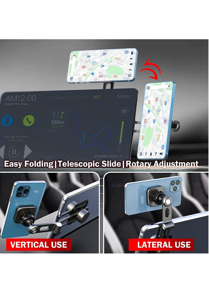 حامل هاتف مغناطيسي للسيارة لتيسلا موديل 3/Y، قاعدة هاتف قابلة للطي مخفية متوافقة مع MagSafe، دعم غير مرئي بتدوير 360° هدية للرجال والنساء - Image 4