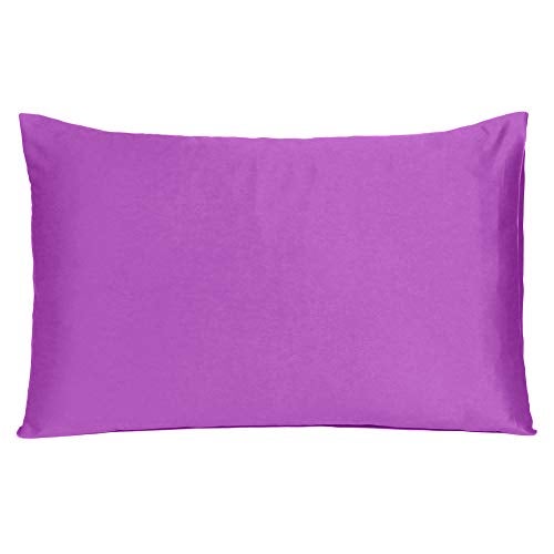 Oussum Satin Pillow case Soft & Comfortable Silk Pillowcase Solid Pillow Cover Single Pcs with Free Scrunchie (Vivid Viola, Regular Size (18"x27") - Image 2