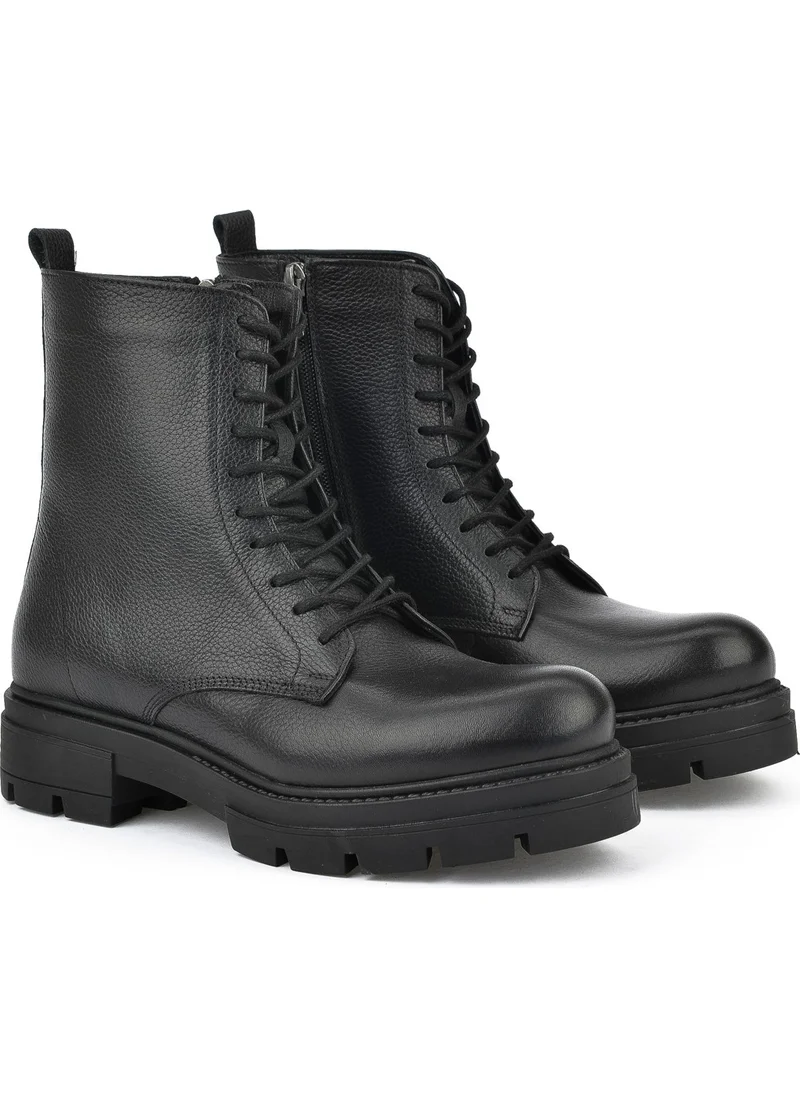 زيا , Women's Leather Boots 14319Z66285 Black