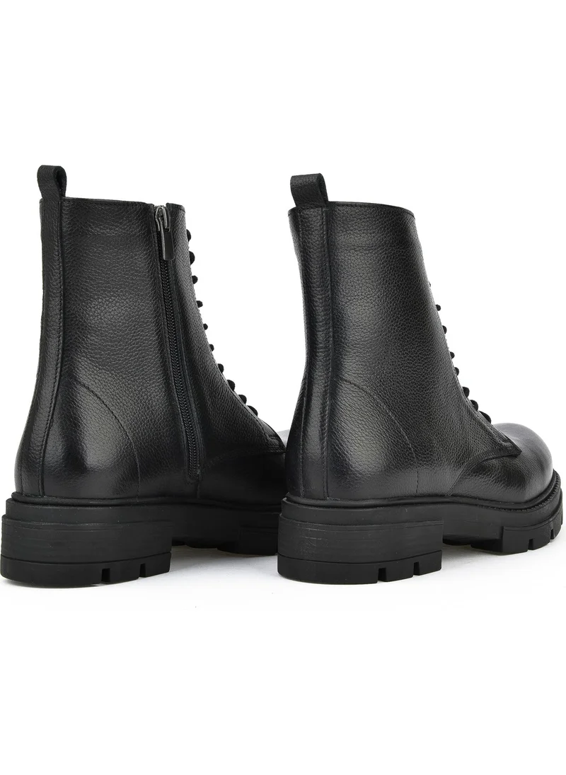 زيا , Women's Leather Boots 14319Z66285 Black