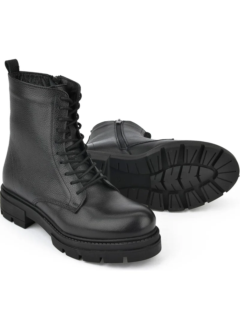 زيا , Women's Leather Boots 14319Z66285 Black