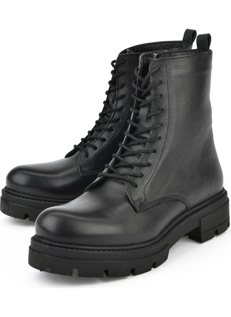 زيا , Women's Leather Boots 14319Z66285 Black