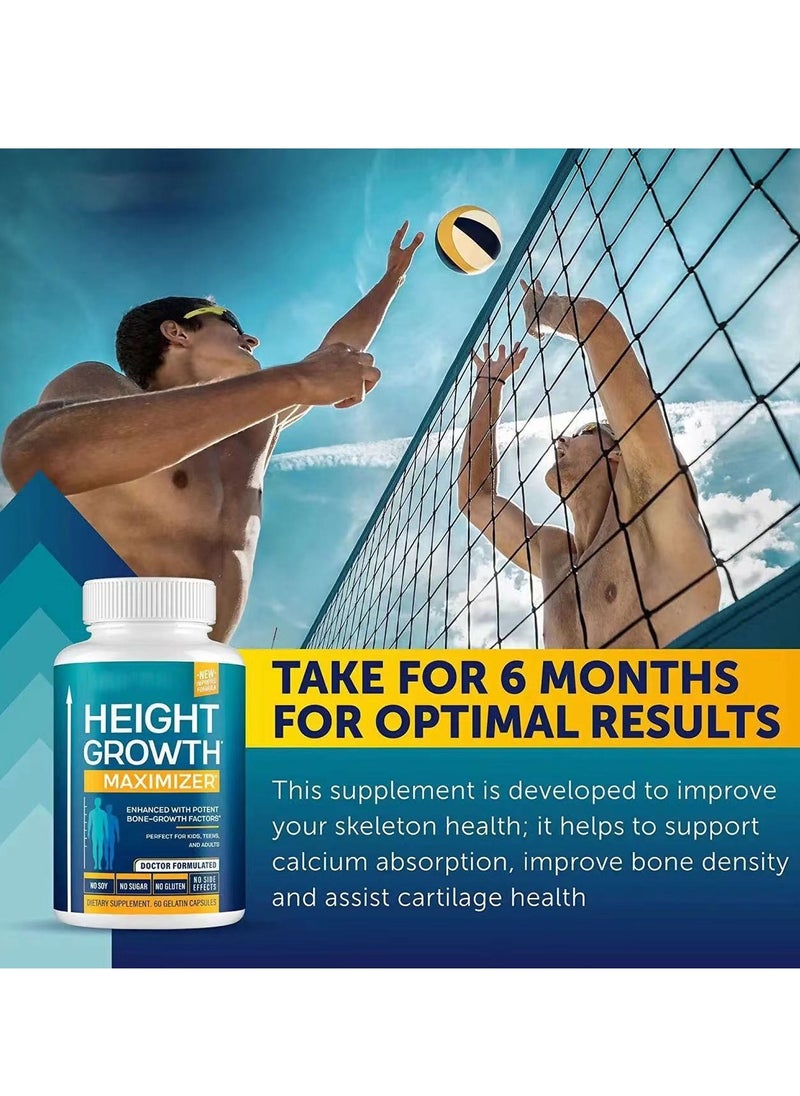 AS SEEN ON TV - Height Growth Capsules, Safe And Effective Height Increase Gummies Vitamins, Organic Ingredients Grow Tall Dietary Growth Supplement, For Teens, Kids, Adults - Image 1