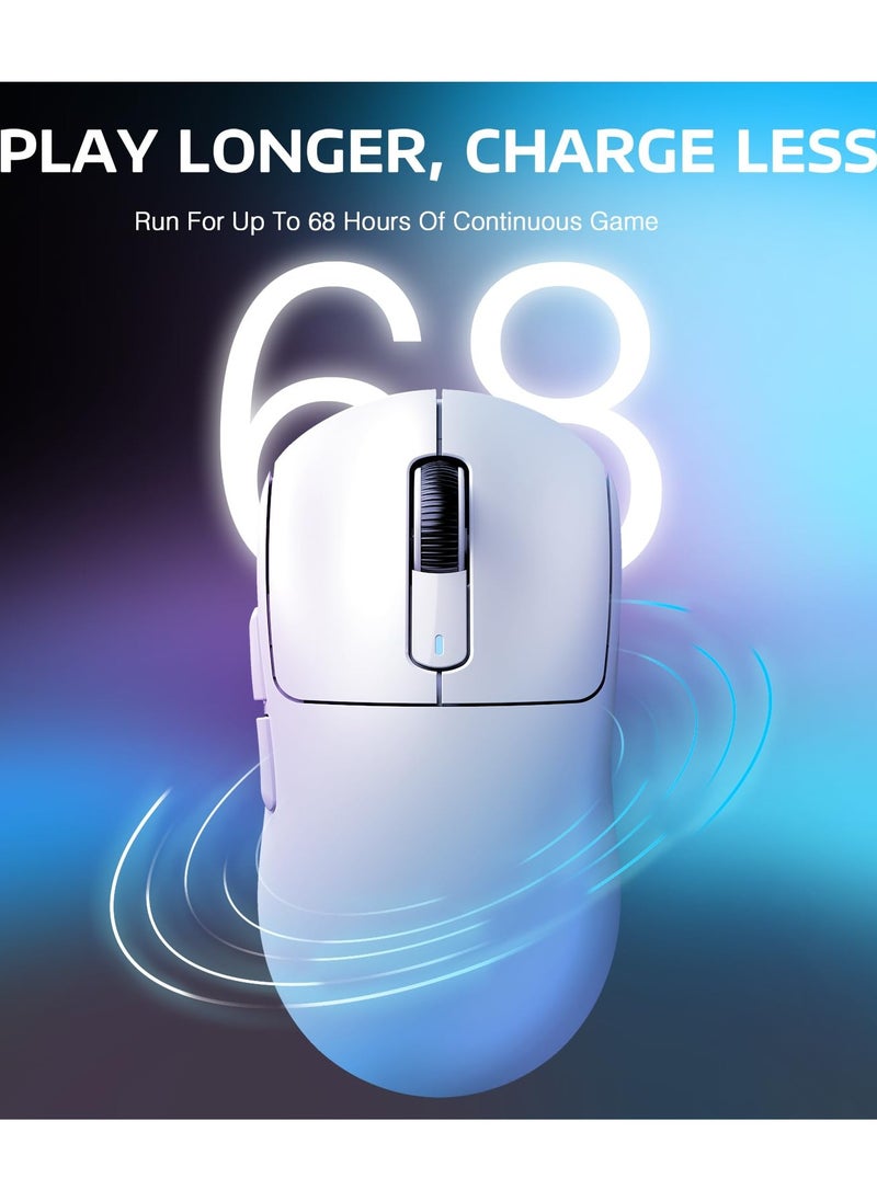 Attack Shark - X3PRO 4K/8K Lightweight Wireless Gaming Mouse with Tri-Mode(Wired/2.4GHz/BT),PAW3395 Optical Sensor,26K DPI,Kailh GM8.0 Switch,Long Battery,7 Buttons for PC/Laptop/Win/Mac - Image 1