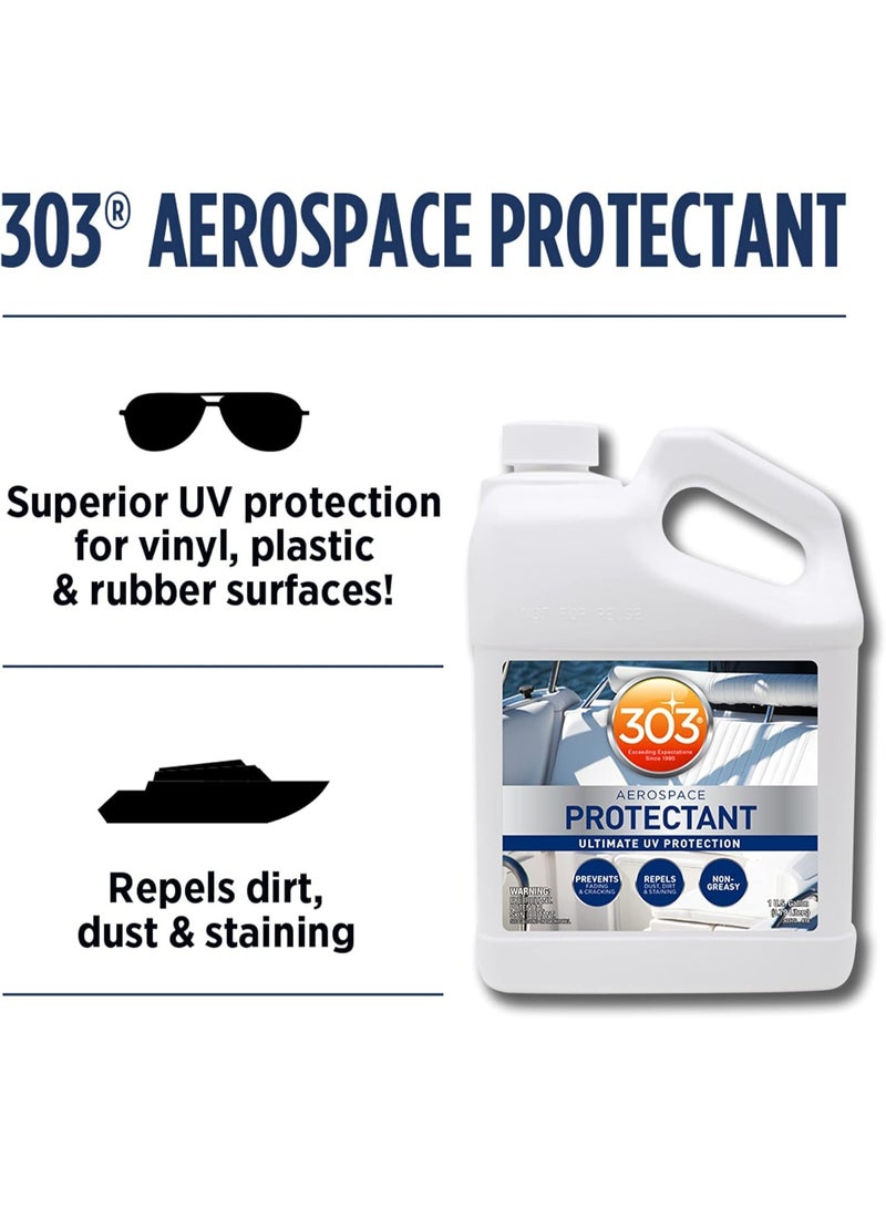 303 Products 303 Products Marine Aerospace Protectant Spray – UV Protection, Repels Dust, Dirt, & Staining, Matte Finish, Restores Like-New Appearance, Outdoor Patio & Boat Cleaning Supplies 1 Gallon - Image 2