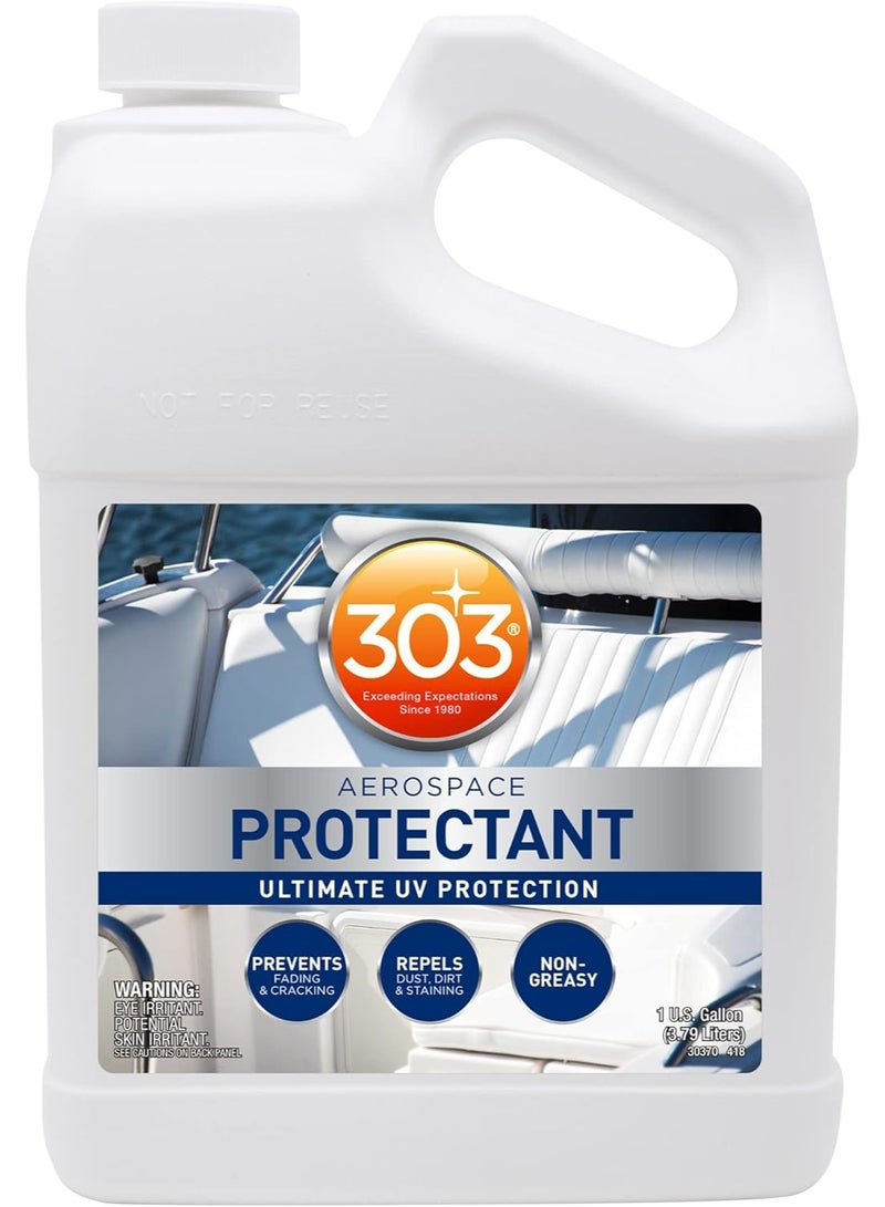 303 Products 303 Products Marine Aerospace Protectant Spray – UV Protection, Repels Dust, Dirt, & Staining, Matte Finish, Restores Like-New Appearance, Outdoor Patio & Boat Cleaning Supplies 1 Gallon - Image 1