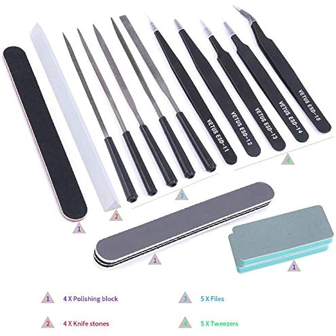 57PCS MODELLER BASIC TOOLS CRAFT SET HOBBY BUILDING TOOLS KIT FOR GUNDAM CAR MODEL BUILDING - Image 4